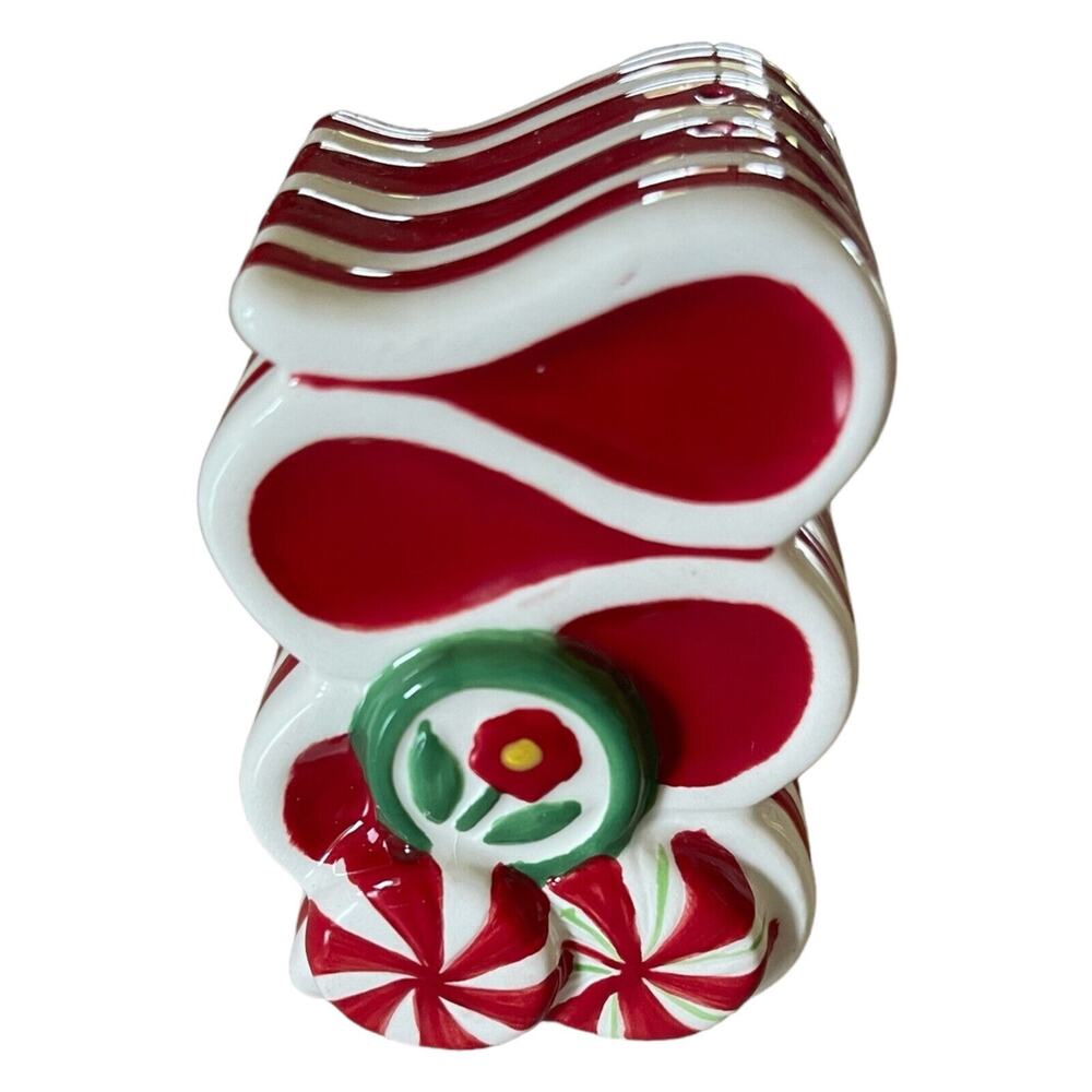 Christmas Ribon Candy Salt Shaker by Fitz and Floyd